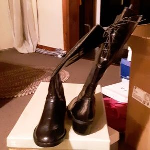 Knee high black boots 8.5M naturalize brand
